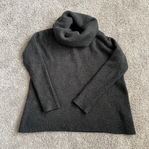 French Connection Wool Blend Funnel Neck Sweater Size M Gray